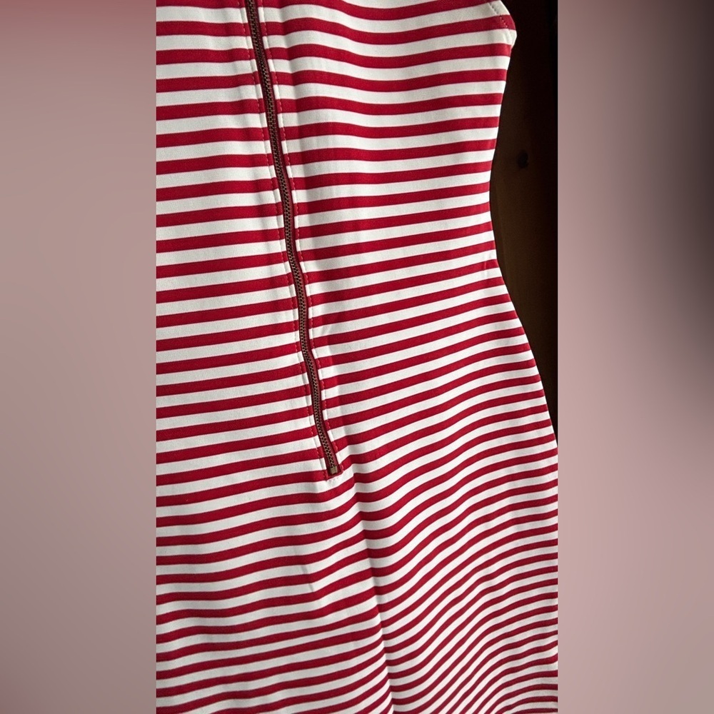 Colcci red and white striped bodycon dress size S short sleeve - Picture 8 of 15